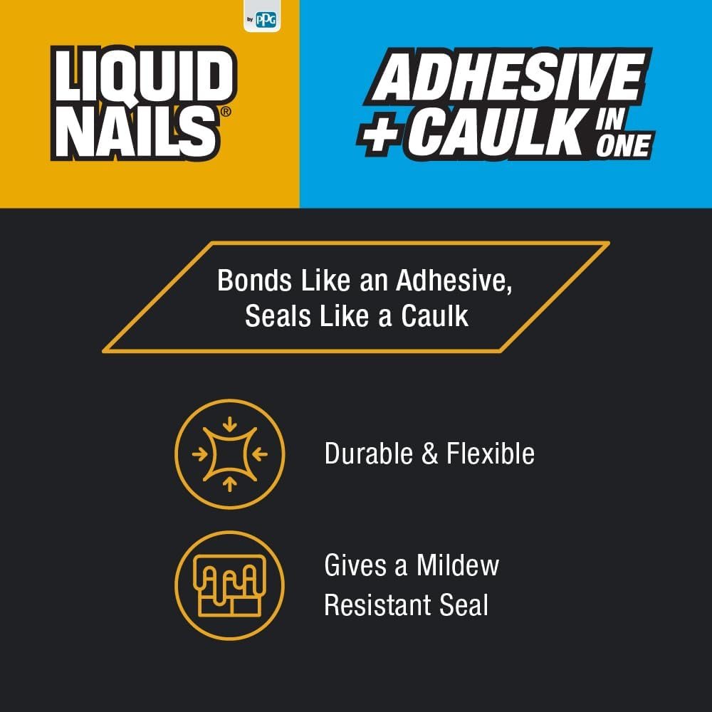 Adhesive + Caulk in One LN-150, 10 oz White, view 2