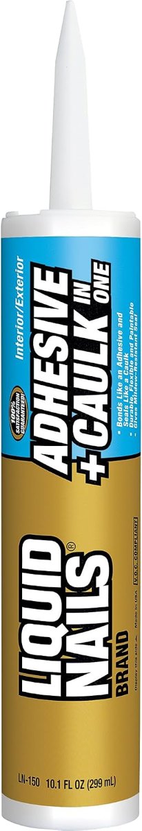 Adhesive + Caulk in One LN-150, 10 oz White, Liquid Nails