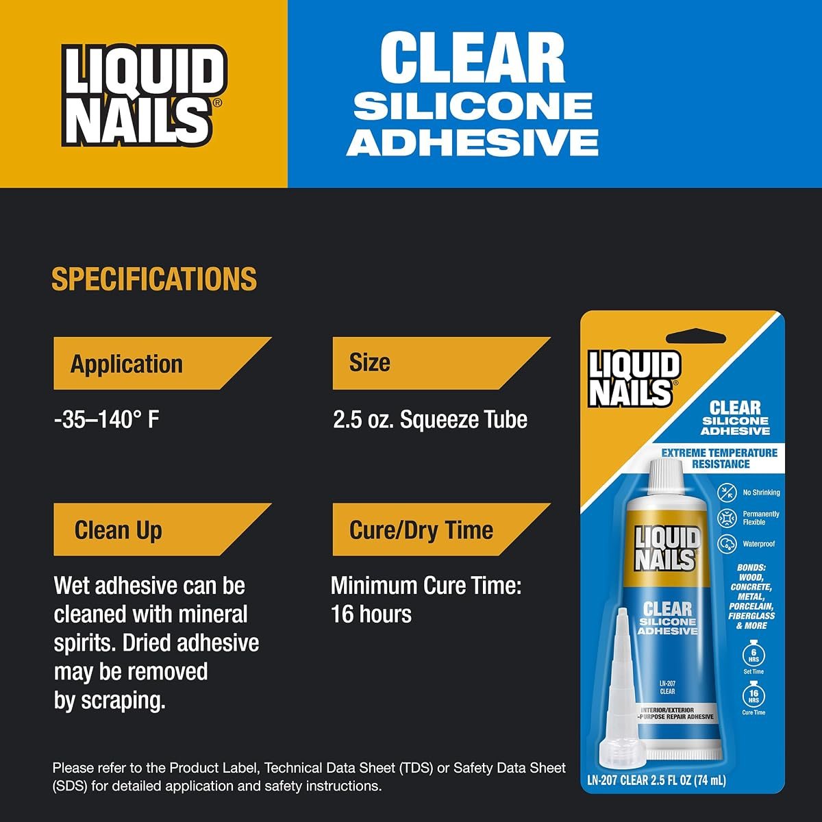 Clear Small Projects Silicone Adhesive, 2.5 oz, view 5