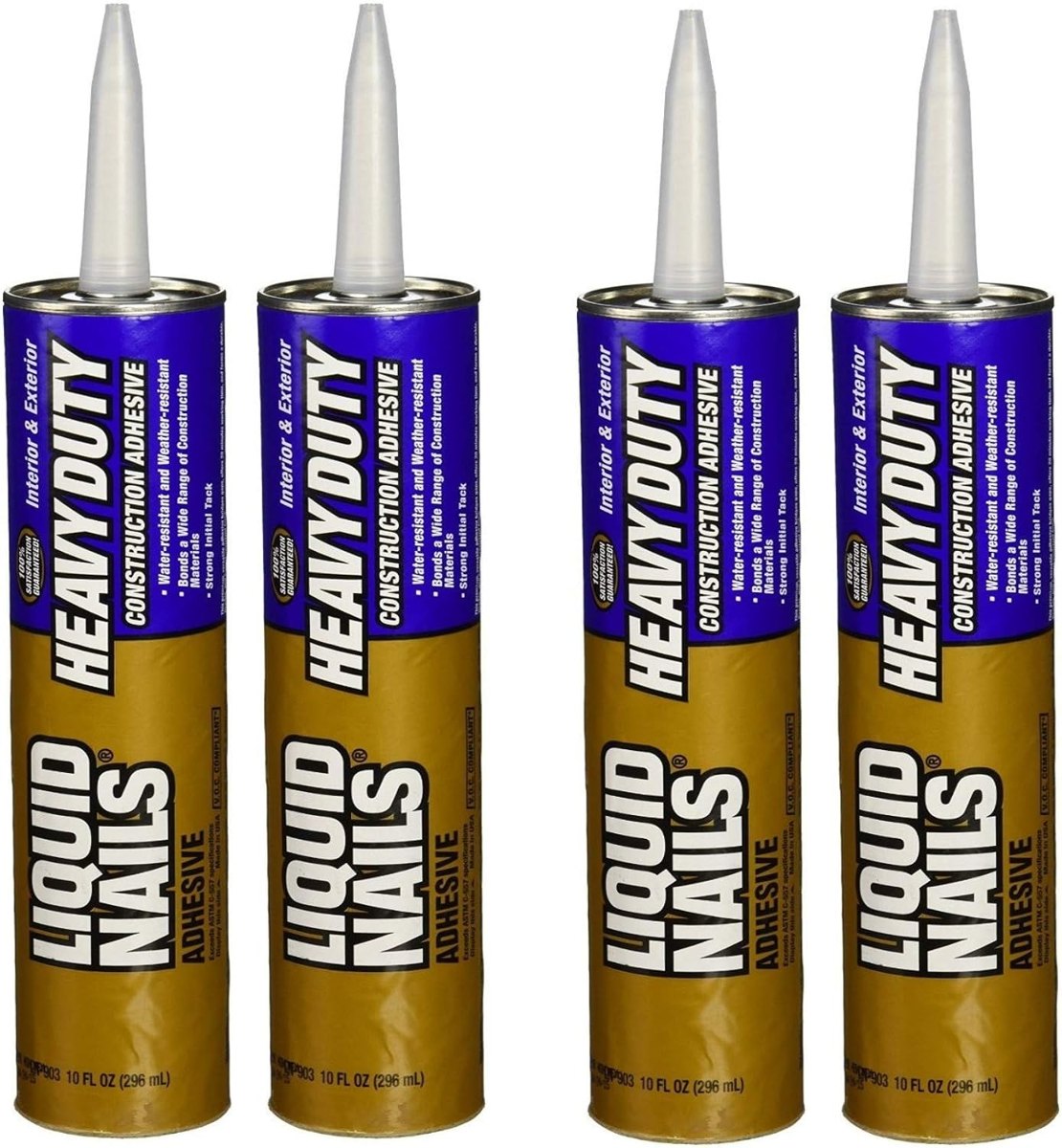 Heavy Duty Construction Adhesive LN-903, 4 Pack, Liquid Nails