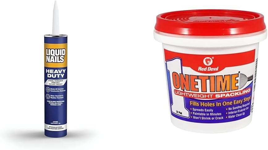 Heavy Duty LN-903 10 oz + Lightweight Spackling Bundle, Liquid Nails