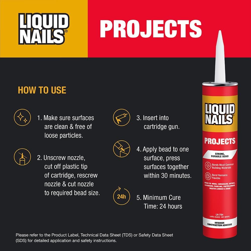 Interior Projects 10 oz Off-White Latex Adhesive, 24 Pack, view 3