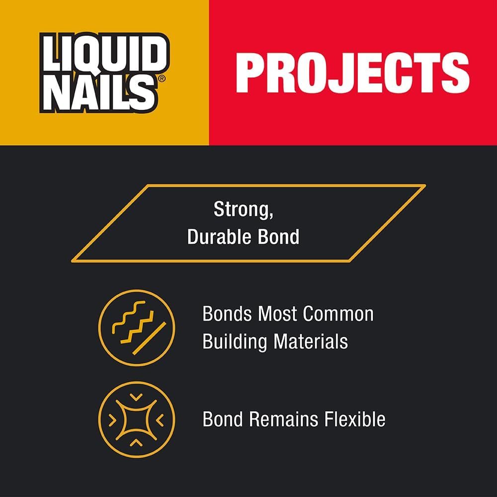 Interior Projects Construction Adhesive, 10 oz, view 2