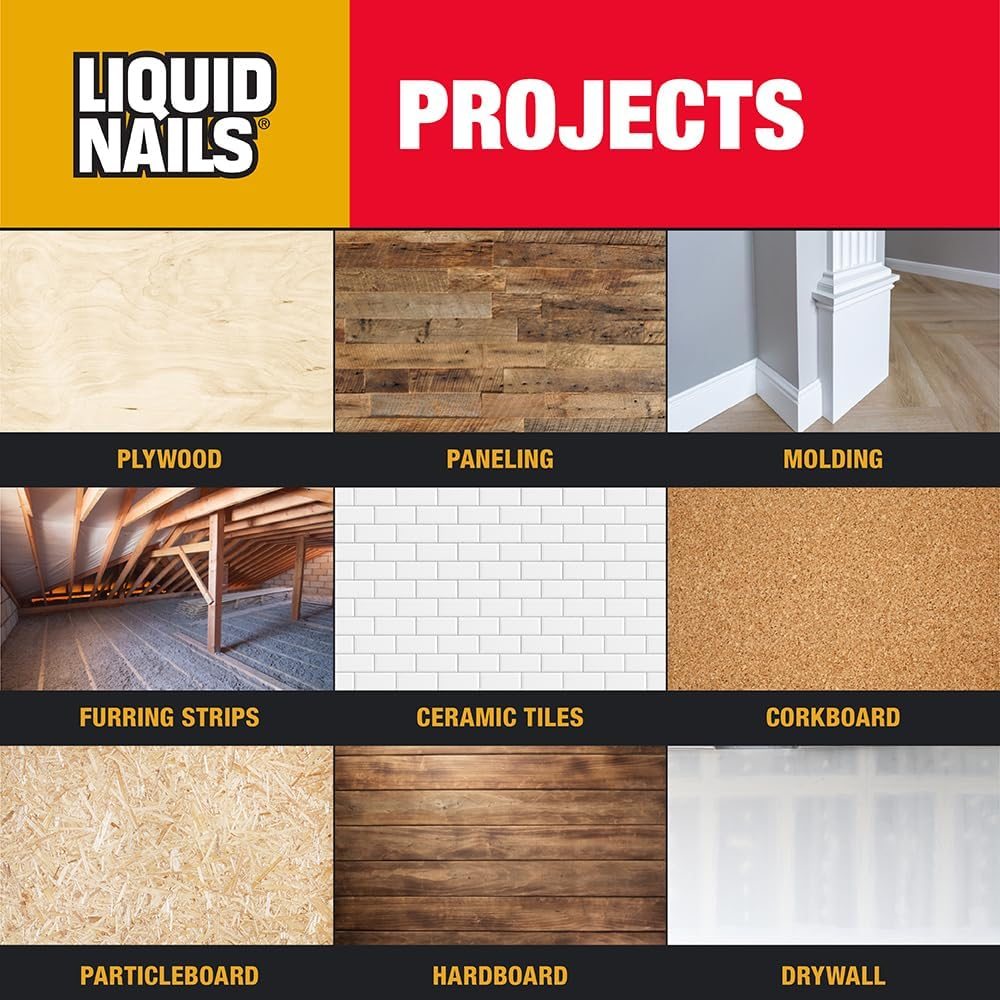 Interior Projects Construction Adhesive, 10 oz, view 5
