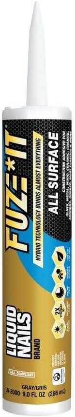 Fuze*It All Surface Adhesive LN-2000, 18 Pack, Liquid Nails