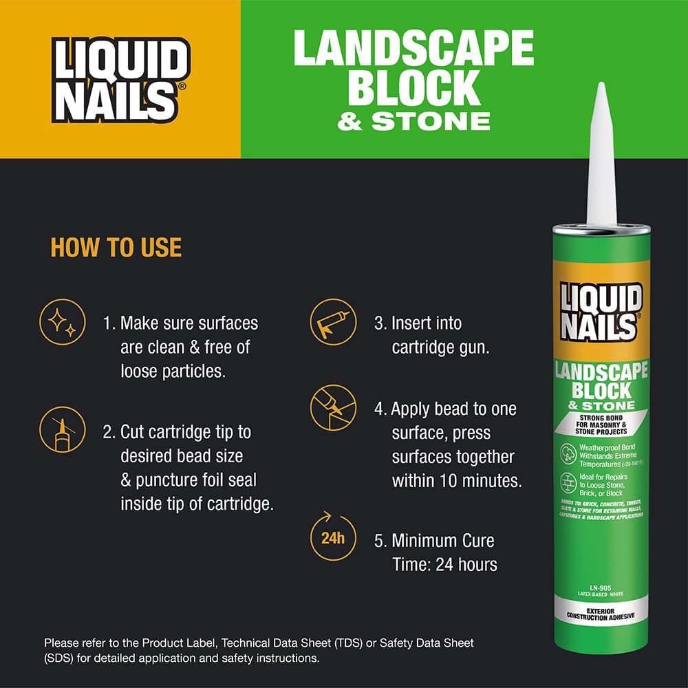 Landscape Block Adhesive, 10 oz, view 4
