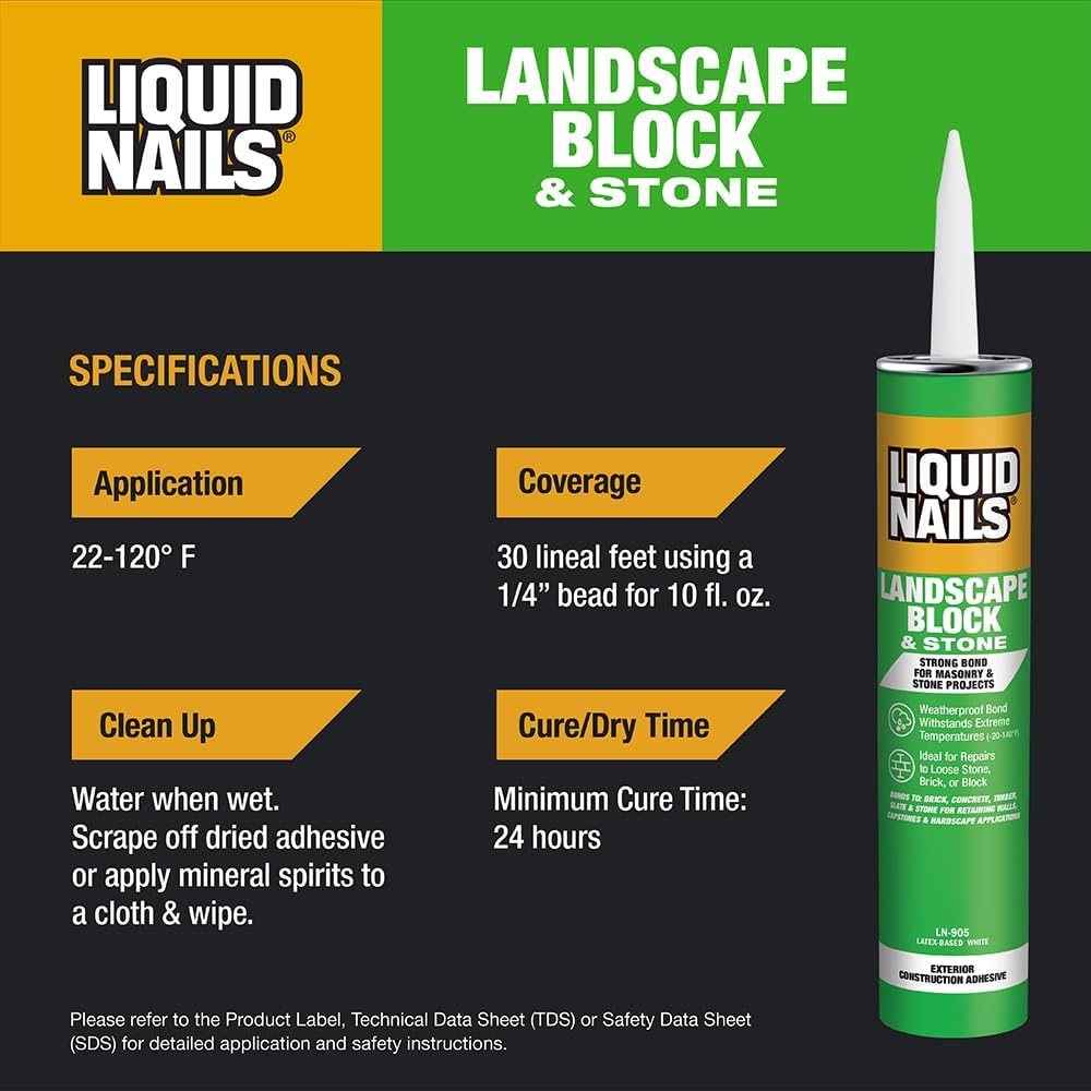 Landscape Block Adhesive, 10 oz, view 5