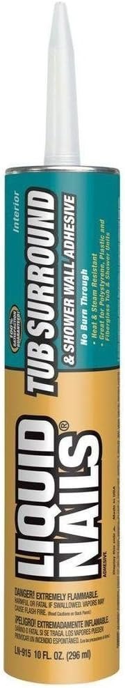 LN-915 Tub Surround & Shower Adhesive 10 oz, 12 Pack, Liquid Nails