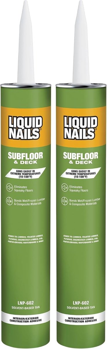 LN-602 Subfloor & Deck Adhesive 28 oz, 2 Pack, Liquid Nails