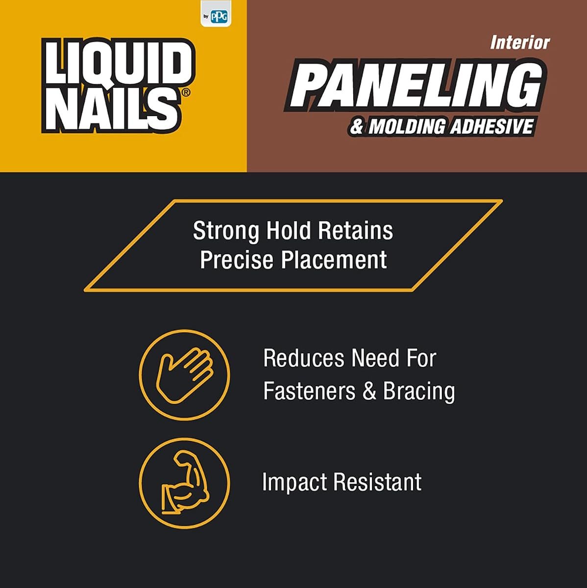 Paneling & Molding Adhesive Low VOC 10 oz, 2 Pack, view 3