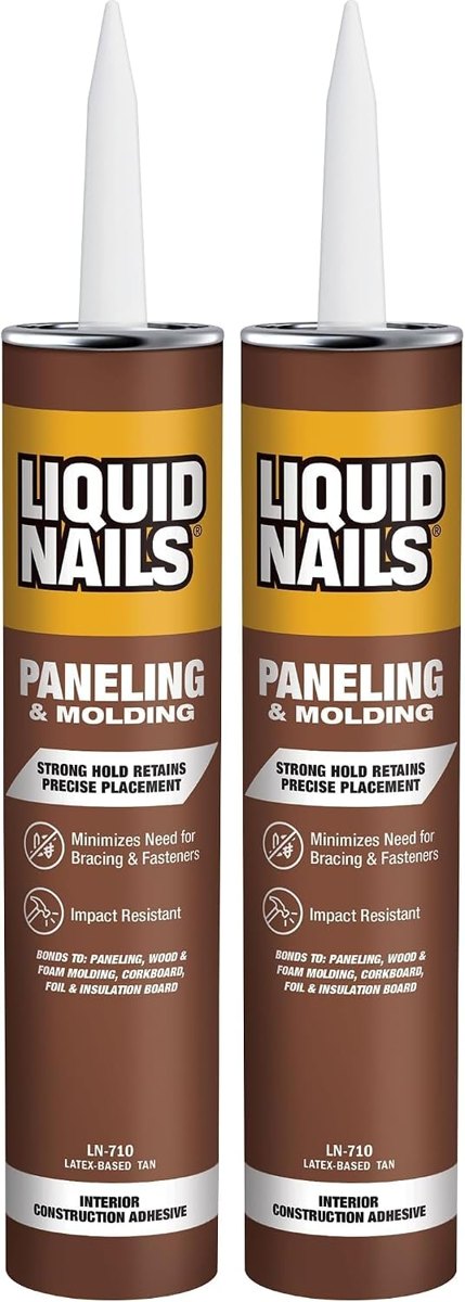 Paneling & Molding Adhesive Low VOC 10 oz, 2 Pack, Liquid Nails