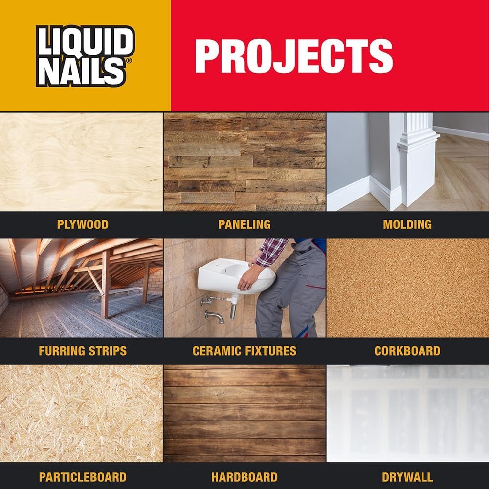 Projects Construction Adhesive, 10 oz Original Formula, view 5