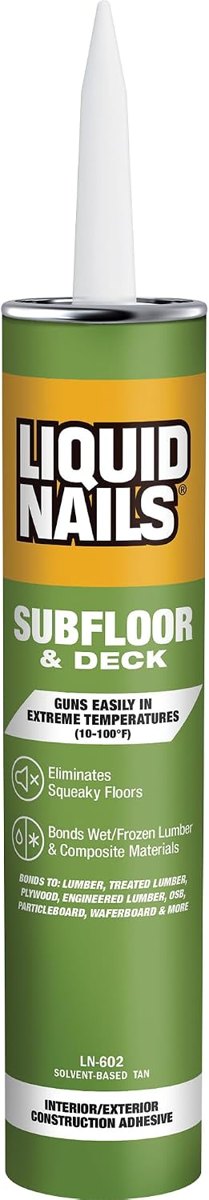 Subfloor & Deck 10 oz Tan Solvent-Based Adhesive, Liquid Nails