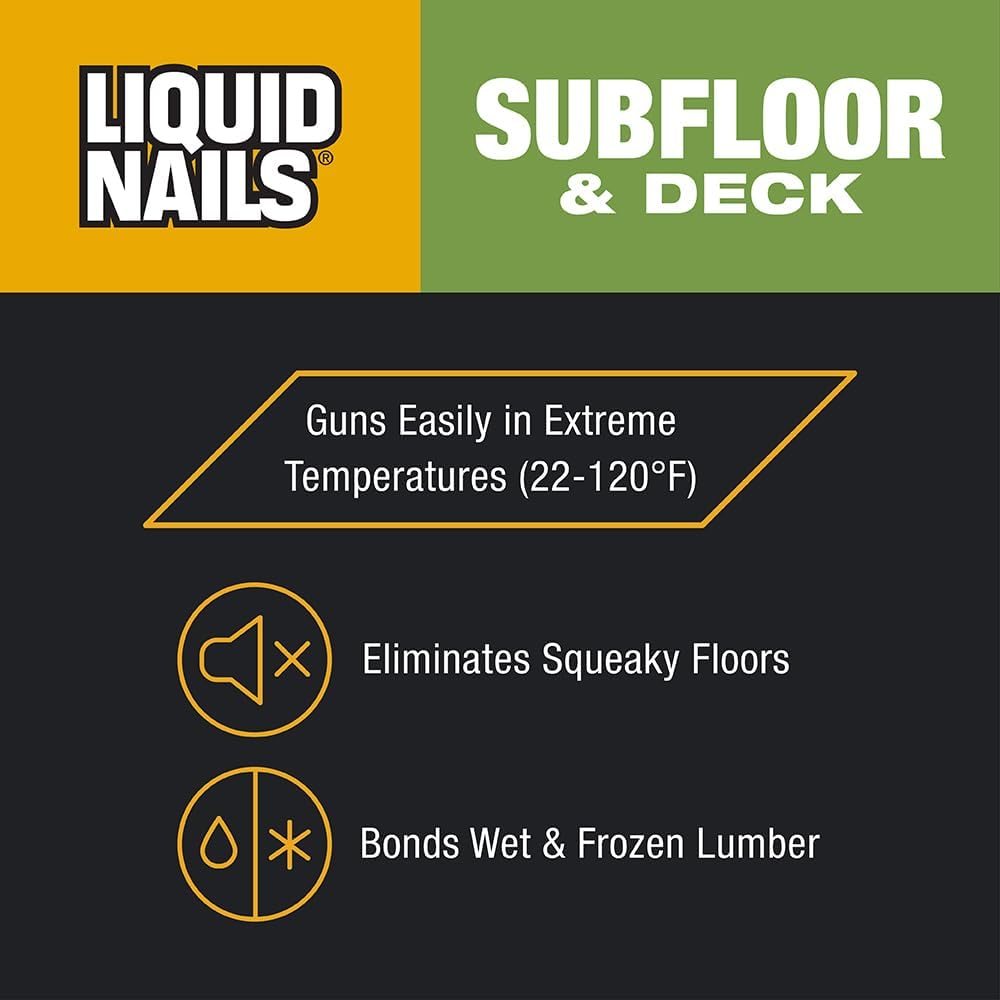 Subfloor & Deck 28 oz White Latex Adhesive, 12 Pack, view 3