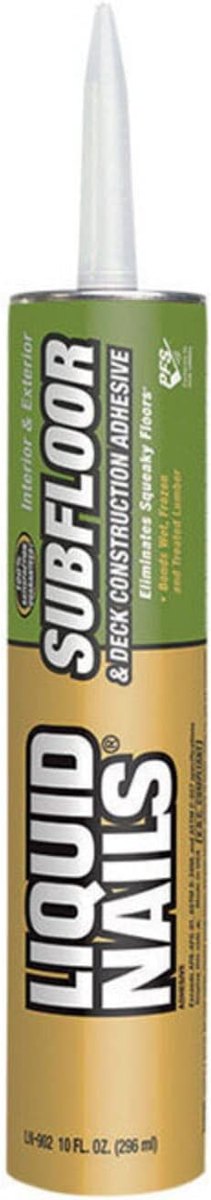 Subfloor & Deck Construction Adhesive 10 oz, Contractor Pack, Liquid Nails
