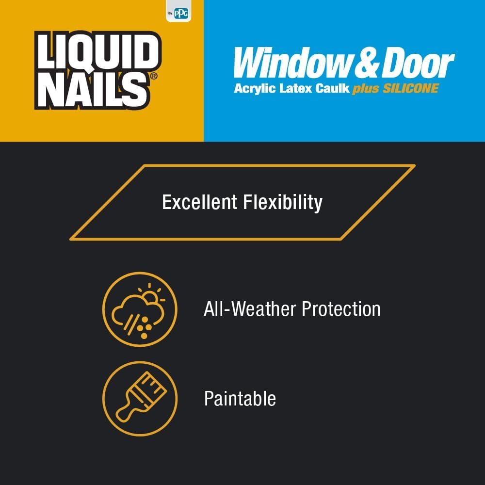 Super Caulk 10.1 oz White Window & Door Caulk, view 2